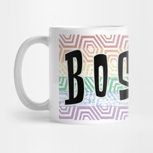 LGBTQ PATTERN AMERICA BOSTON Mug